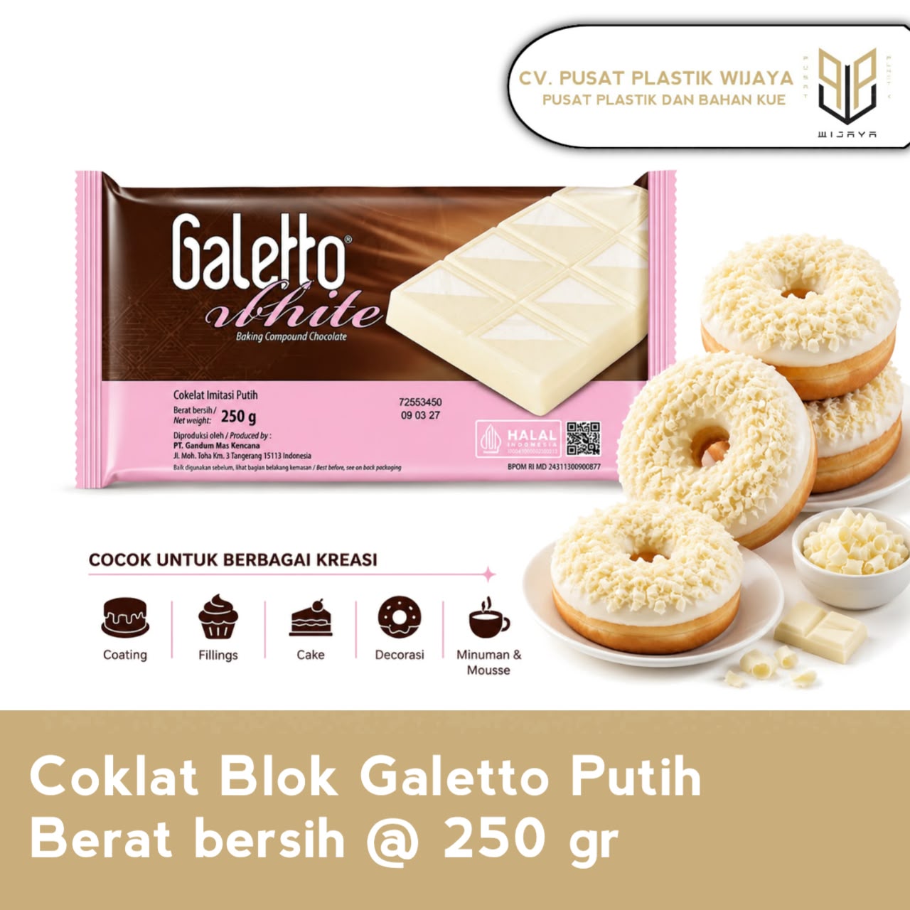 COKLAT GALLETO PTH 250GR