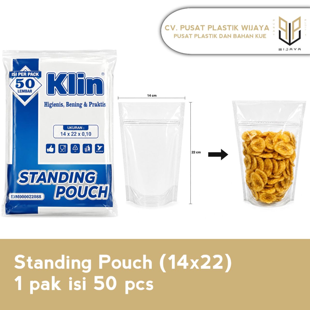STAND POUCH 14X22 KLIN