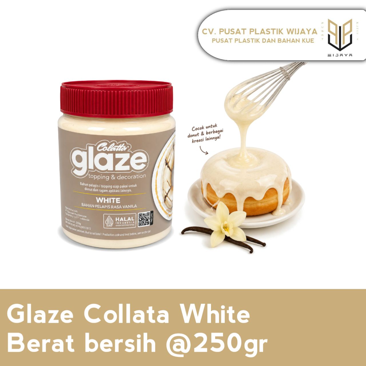 GLAZE COLATA PUTIH 250GR