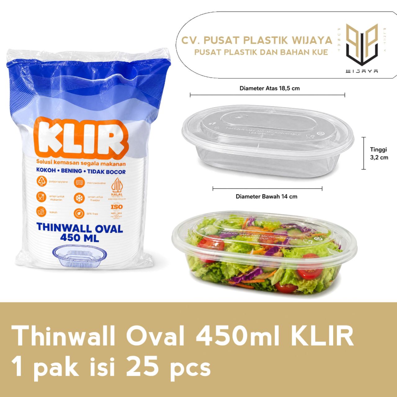 TW OVAL 450ML KLIR