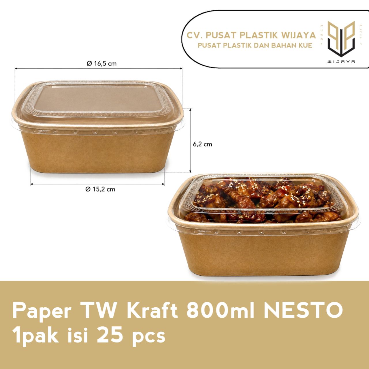 PPR TW KRAFT 800ML NESTO + LID
