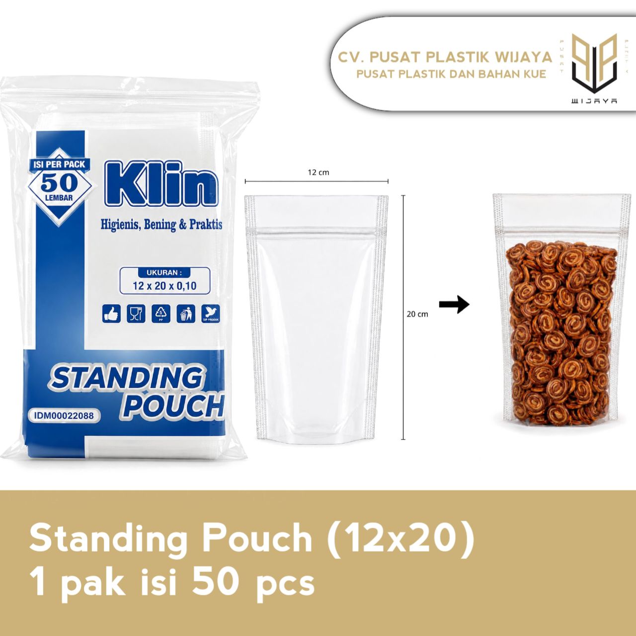 STAND POUCH 12X20 KLIN